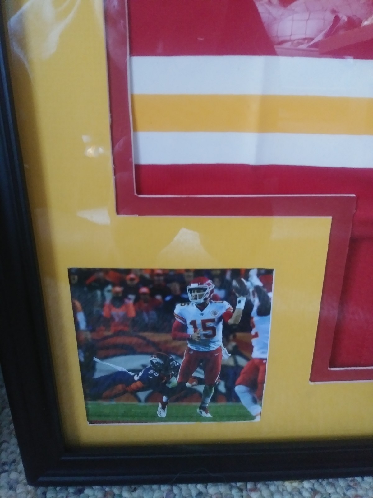 PATRICK MAHOMES, KANSAS CITY CHIEFS AUTOGRAPHED FRAMED JERSEY, JSA/COA