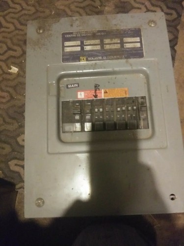 Square d 100 amp breaker box with breakers