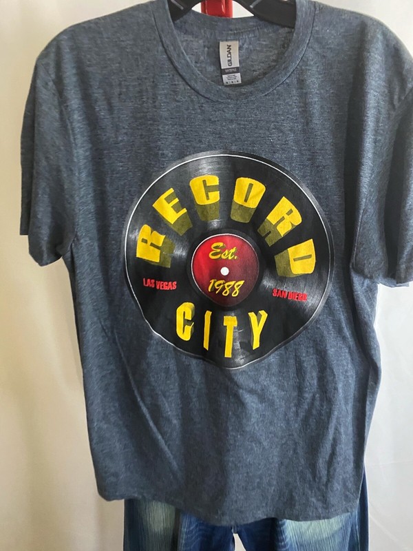 Record City Las Vegas San Diego TEE T SHIRT Medium M