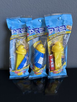 Easter PEZ Candy & Yellow Bird Dispenser - 3 Lot NEW & SEALED
