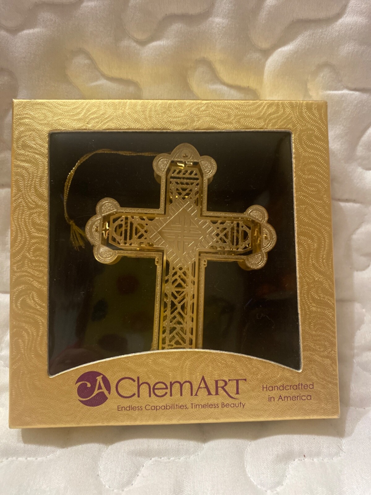 NIB 2005 ChemArt Decorative Cross Holiday Christmas Ornament
