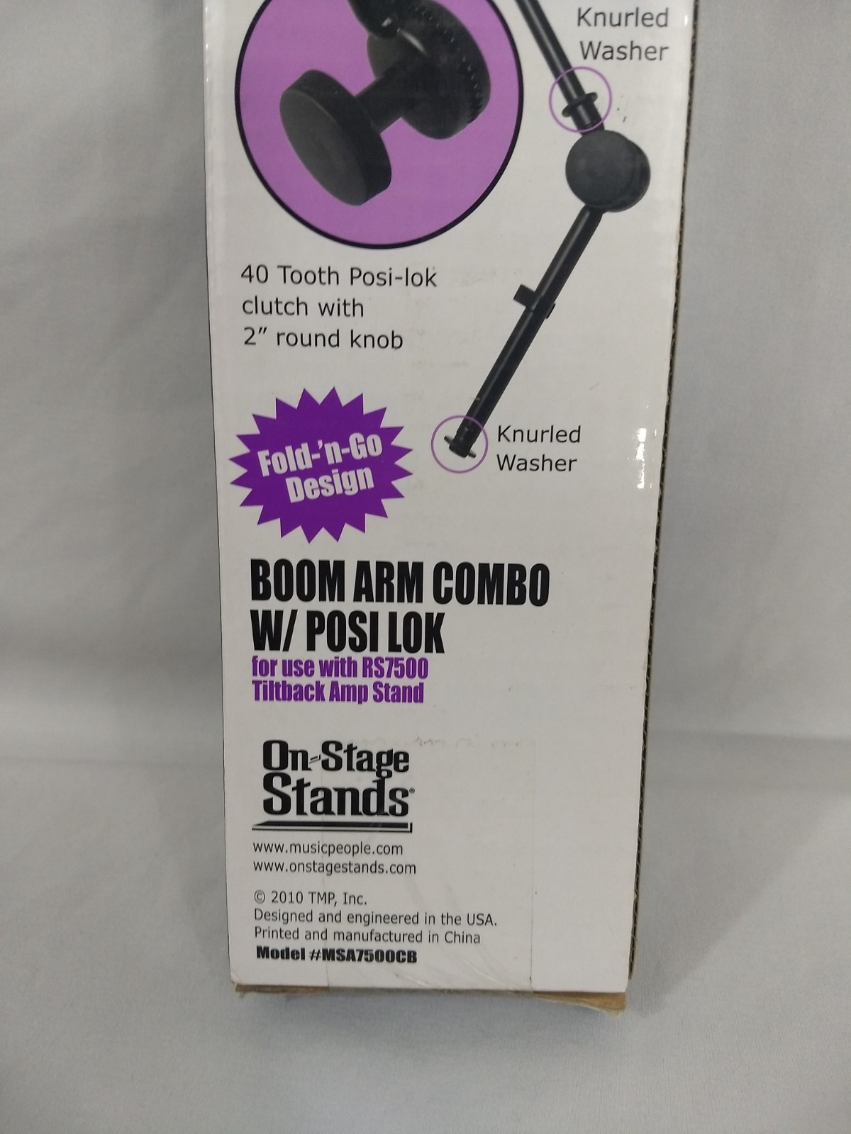 On-Stage Stands MSA7500CB Posi-Lok Combo Boom Arm Mic Stand Music Band