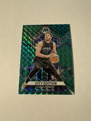 2023-24 Panini Mosaic Luka Doncic City Edition Green Prizm Parallel SP