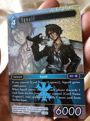 Final Fantasy TCG (FFTCG) Squall 1-042R Wave 1 - Very Rare Foil Holo!!!! Nm