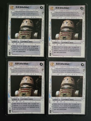 R5-D4 x4 (Arfive Defour)... Star Wars 1996 Decipher Uncommon CCG Black Border