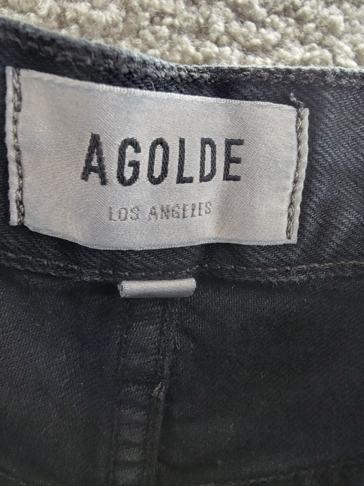 AGOLDE Ellis High Rise Wide Leg Jeans Women's 23 Crushed Button Zip Closure - Picture 17 of 18
