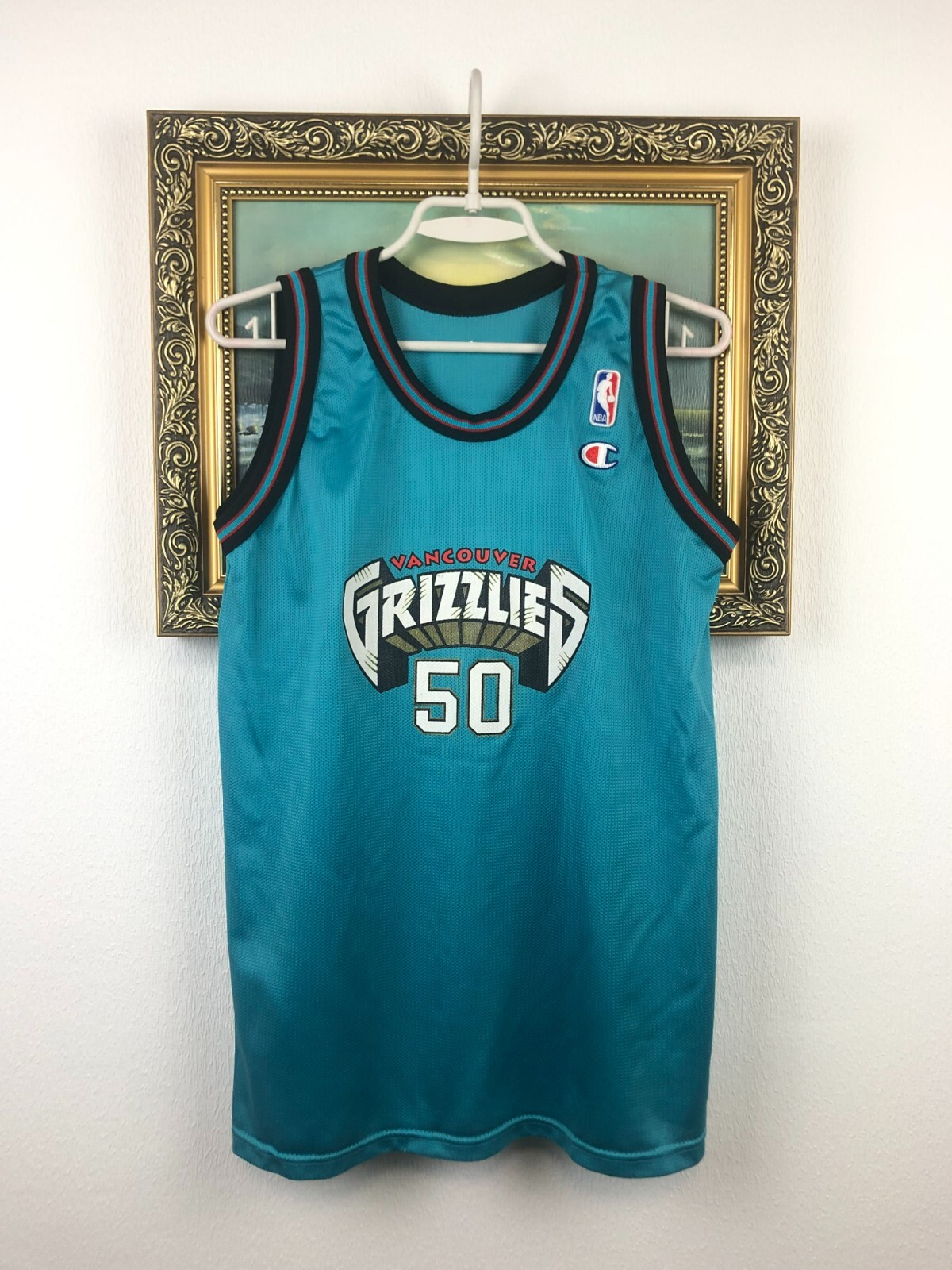 Vintage Champion Bryant Reeves Jersey Vancouver Grizzlies NBA Rare