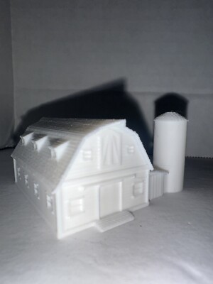 N - Scale Barn / Farm Shop Storage Building 1:160 Train Layout Scenery Unpainted