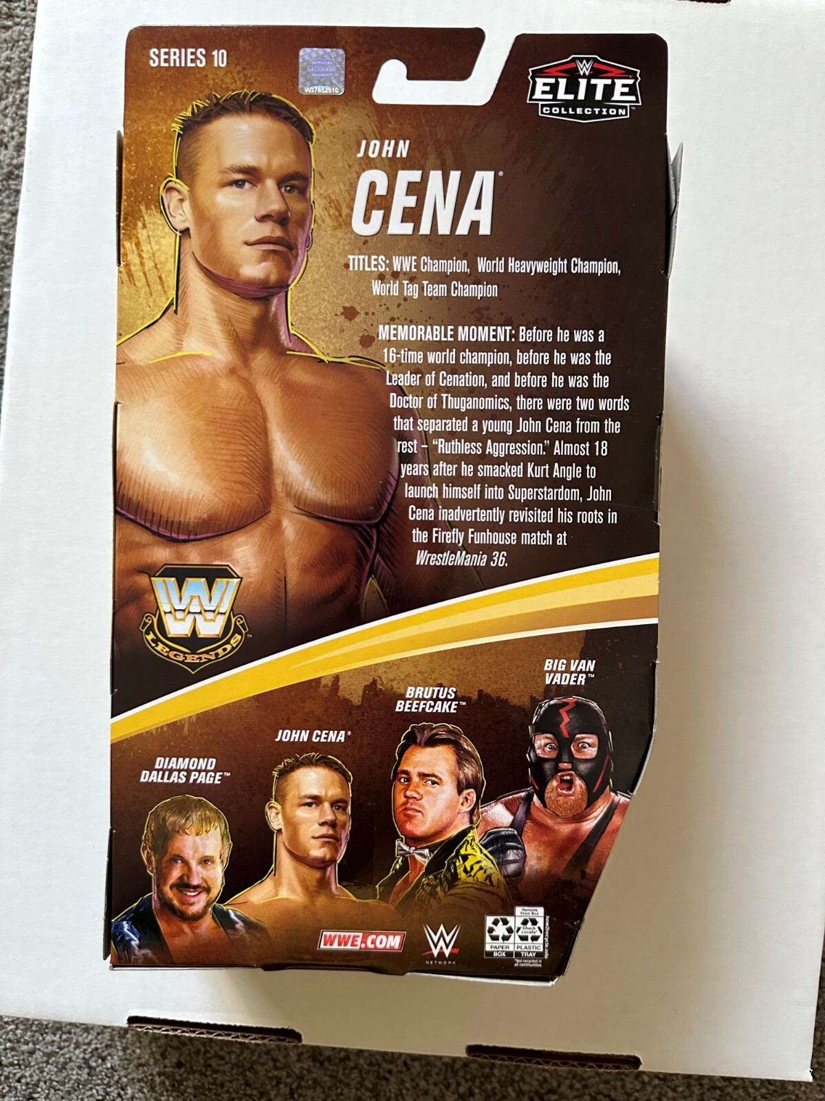 WWE Elite Legends Series 10 JOHN CENA 6" Figure VINCE McMahon Puppet 2021 Target