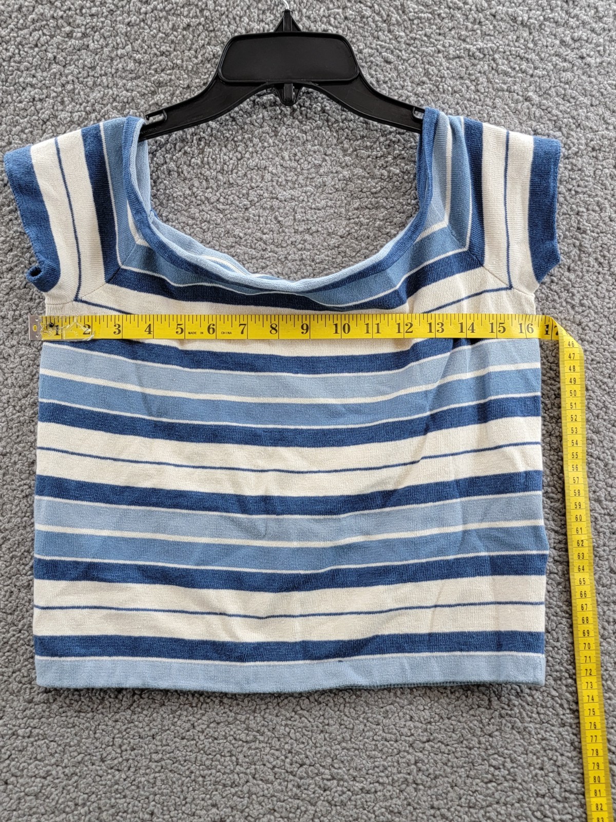 Lauren Ralph Lauren Striped Off-the-Shoulder Sweater Top Women L Multi Pullover - Picture 8 of 17