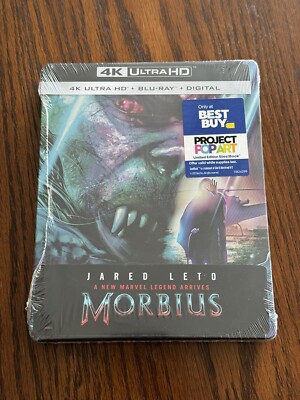 NEW Morbius 4K Blu-Ray Digital Limited Ed Steelbook Best Buy Sealed Sold Out