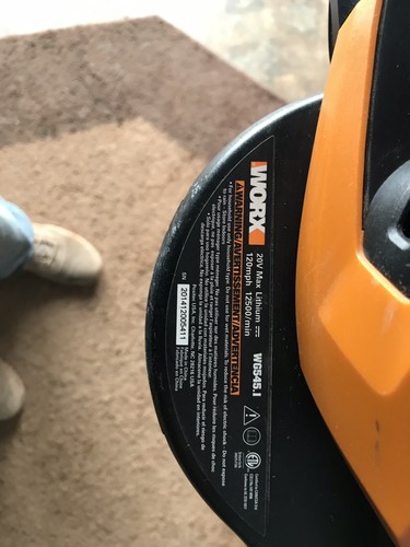 Worx 20V MaxLithium Cordless Worx Air Blower Sweeper WG545.1