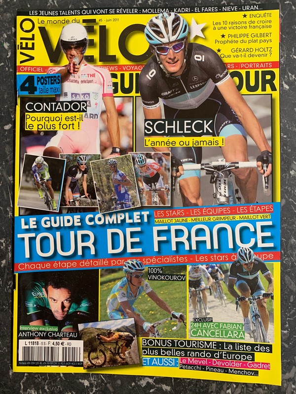 Magazine Le Monde Du VÃ©Lo NÂ°5 (Avec Poster) Contador Schleck Charteau Vinokourov