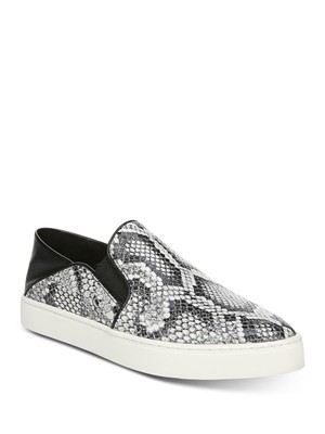 ВИНС. Женские черные кроссовки на платформе Garvey Snakeskin Slip On Athletic Sneakers 8,5 M