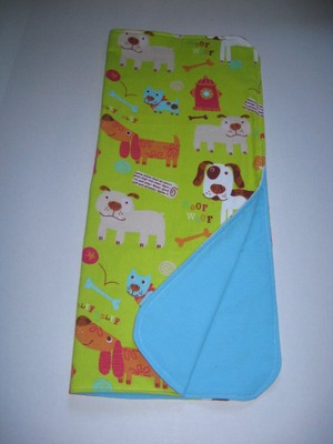 Handcrafted Baby Receiving Blanket - Dogs and Hydrants - Extra Extra Fetch