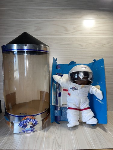 Vtg 1986 Coleco Cabbage Patch Black Hair Astronaut Doll W/ Birth Certificate