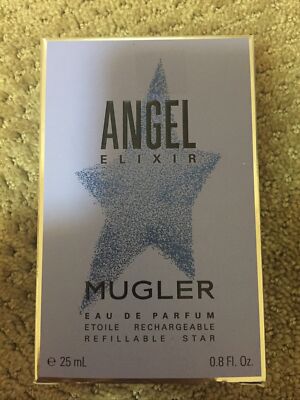 Thierry Mugler Angel Elixir Women Perfume Eau De Parfum 0.8oz 25ml Refillable