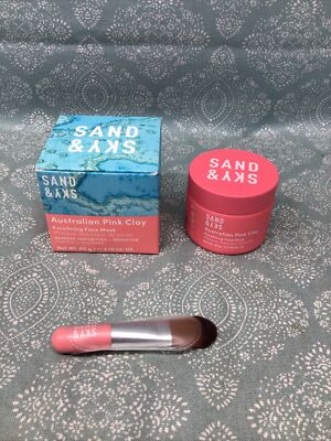 Sand & Sky Australian Pink Clay Porefining Mask for Blackheads. Evens skin tone.