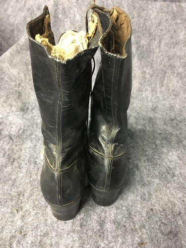 Custom tailored antique edwardian victorian lace up granny boots ext 9.5 x 2 5/8