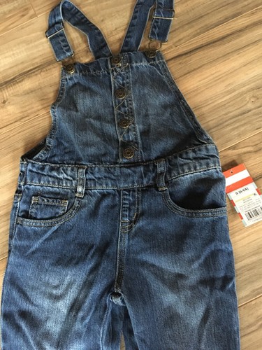 New With Tags Cat & Jack Girls 6/6x Sz Small Jean Denium Overalls