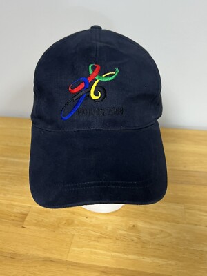 Beijing 2008 Olympics Navy Blue Adjustable Hat Cap with Tag Read