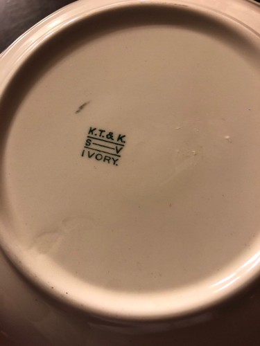 Knowles Taylor Knowles KT&K Gloria Orange Yellow Poppy Blue Flower 7.25” Bowl