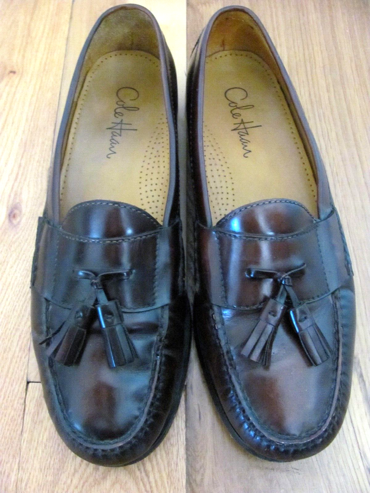 Cole Haan Brown Leather Pinch Tassel Loafers Casual Dress  display picture 1