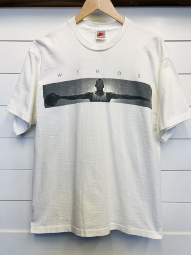 Nike Vintage Jordan Wings Embroidered T Shirt Mens Medium