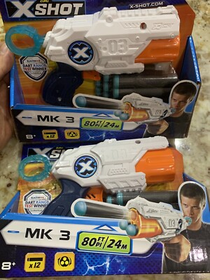 2 zuru X Shot MK3 Includes 24 Foam Darts XShot Toy Guns. Fits Nerf Gun Ammo