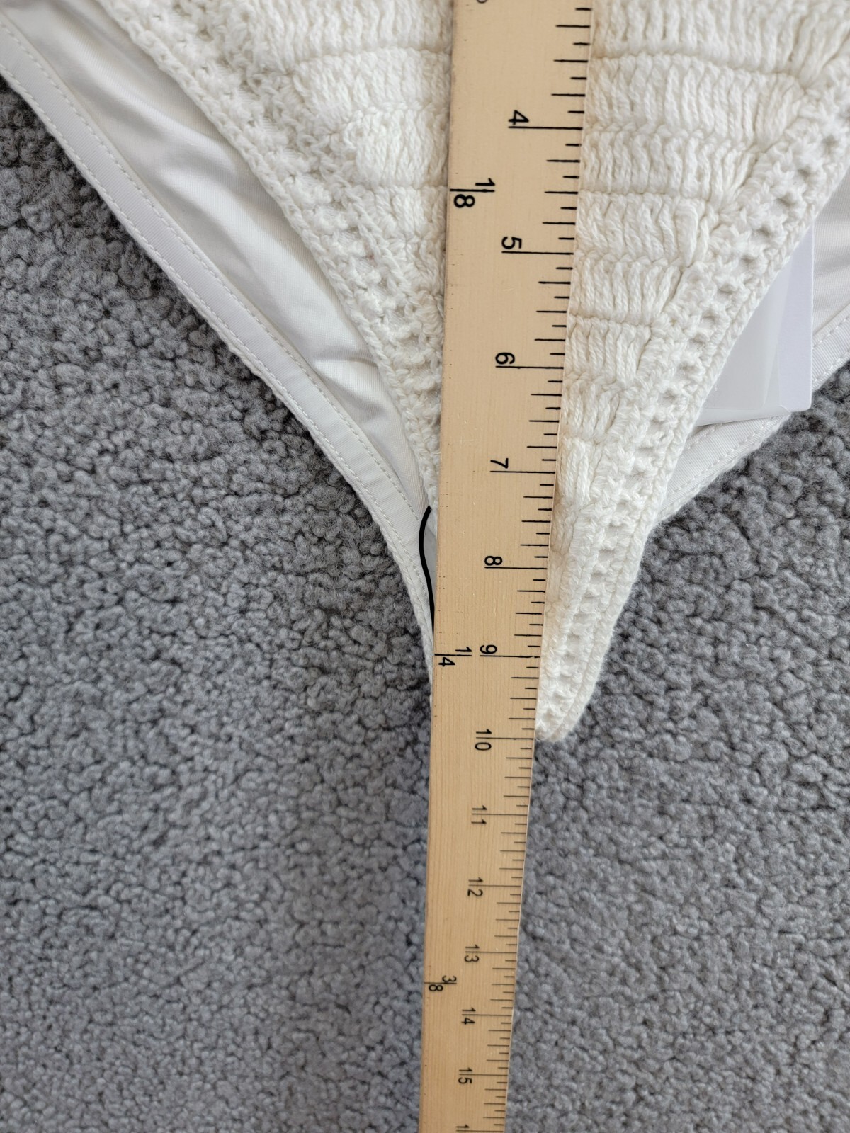 Beach Riot Kaylin Crocheted Bikini Bottoms Women's M White Elastic Waist Pull On - Picture 7 of 17