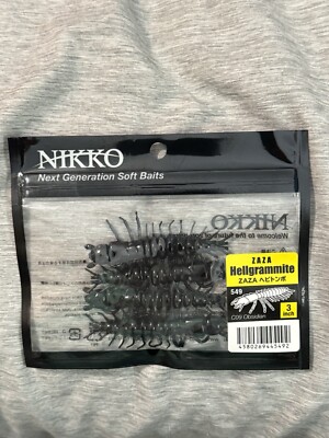 Nikko Hellgrammite Creature Bait 3'' Obsidian