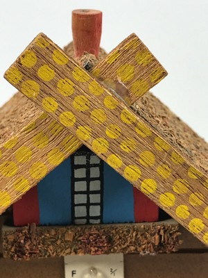 Vintage wood hand-carved japan weather wizard predictor folk art