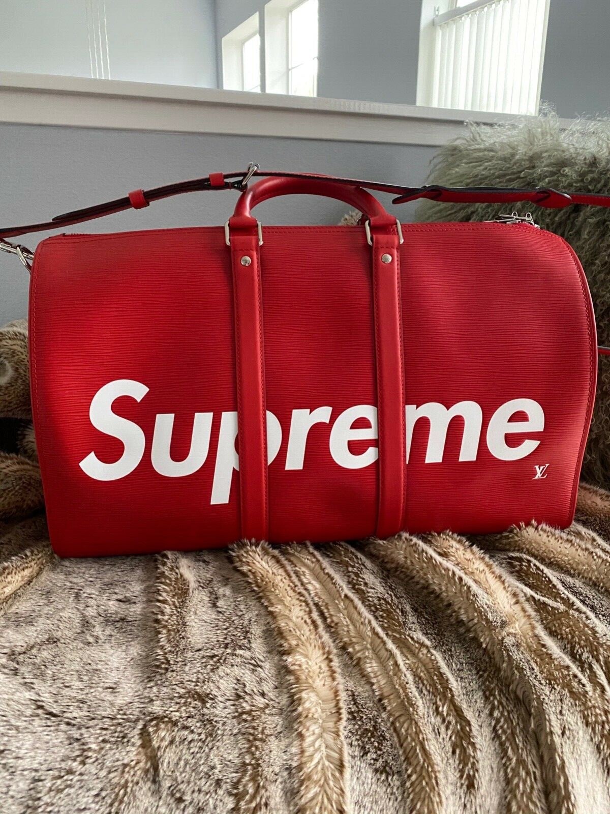 18ss supreme Duffle Bag red 36L Supreme Duffle Bag (RED) FW18