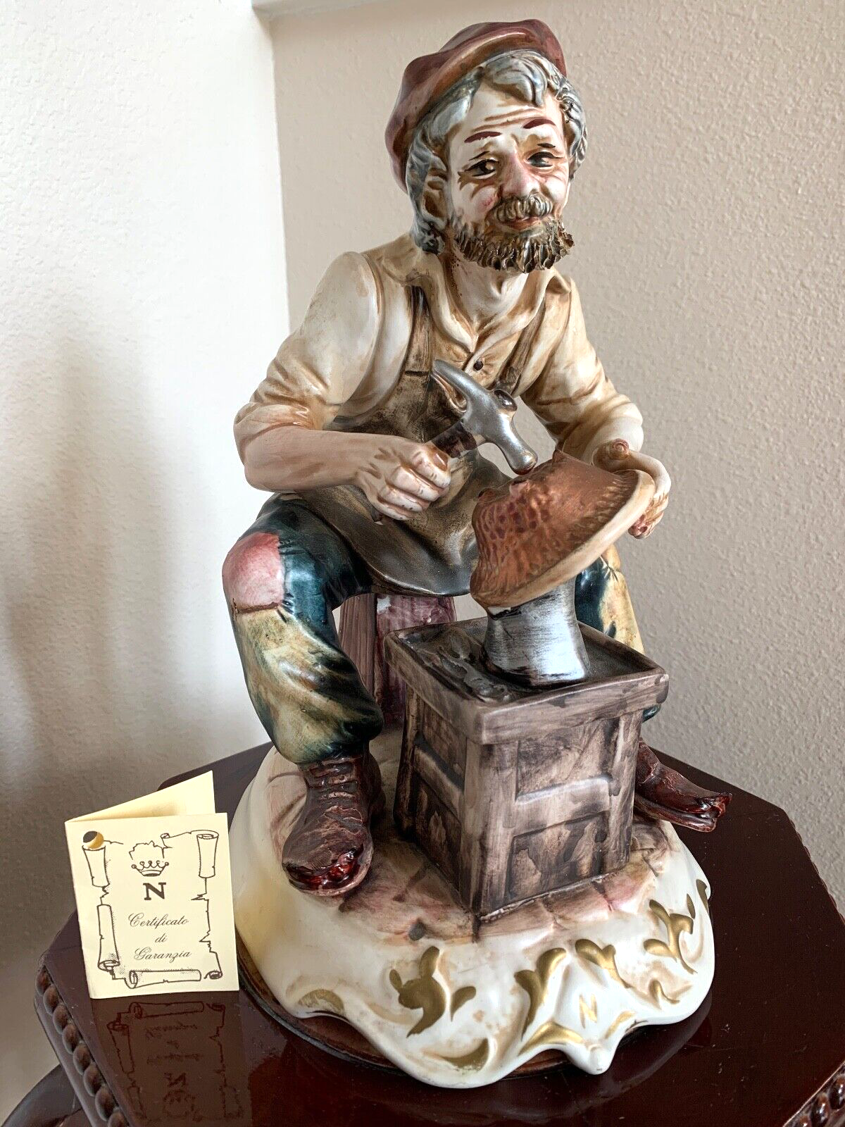 Rare Auth Capodimonte Porcelain Italian Old Man THE