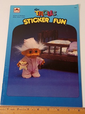 Vintage 1992 Russ Trolls Sticker Fun Book