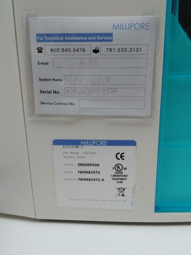 Millipore Rios Di 3  ZRDS0P030 Type II Water Purifier
