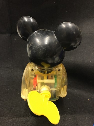 Walt Disney Productions Wind Up Mickey Mouse Toy 1978 Gabriel Viewable Gears