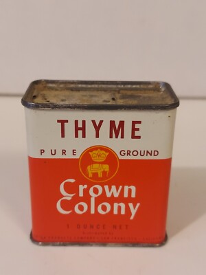 Crown Colony Brand 1959 Thyme Spice Tin