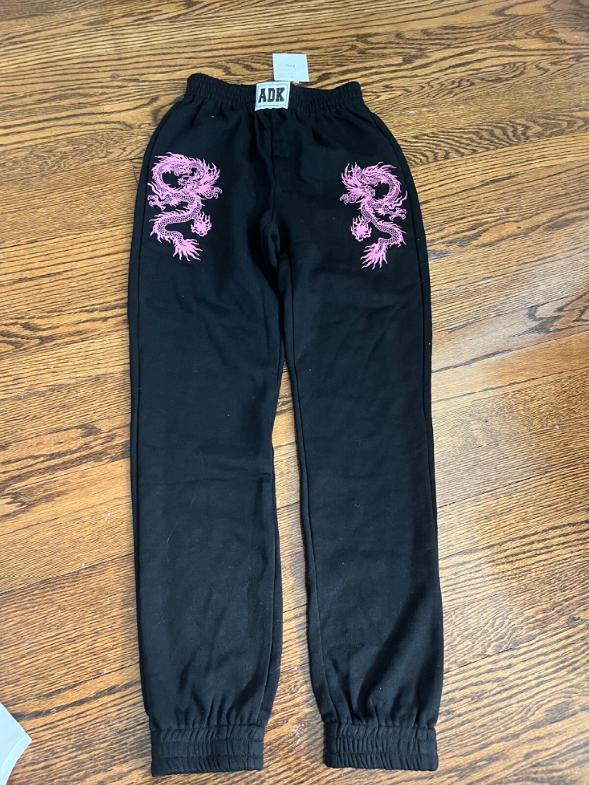 Adika black tokyo graphic dragon sweatpants size xs | eBay
