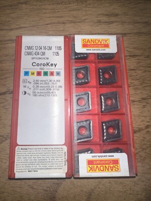 SANDVIK CARBIDE INSERTS CNMG 12 04 16 QM 1105 CNMG434 SM 1105 QTY 10