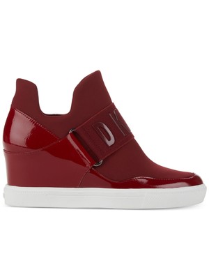 

Красные женские спортивные кроссовки на платформе 3/4 DKNY со скрытым каблуком Cosmos Wedge, Красный, K2855698