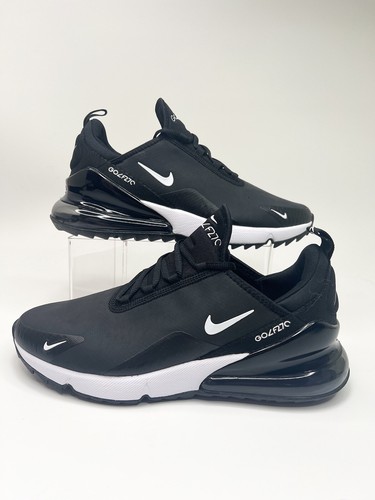 Nike Air Max 270 G Spikeless Golf Shoes Black White Men's
