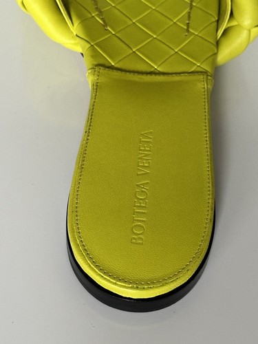 Pre-owned Bottega Veneta $1350  Yellow Lemon Flat Sandals Shoes 9 Us (39 Euro) 608853