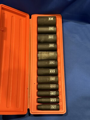 TEKTON 12-pc Impact Socket Set w/ Case 3/8'' Drive 6 Point SAE Standard 5/16 - 1''