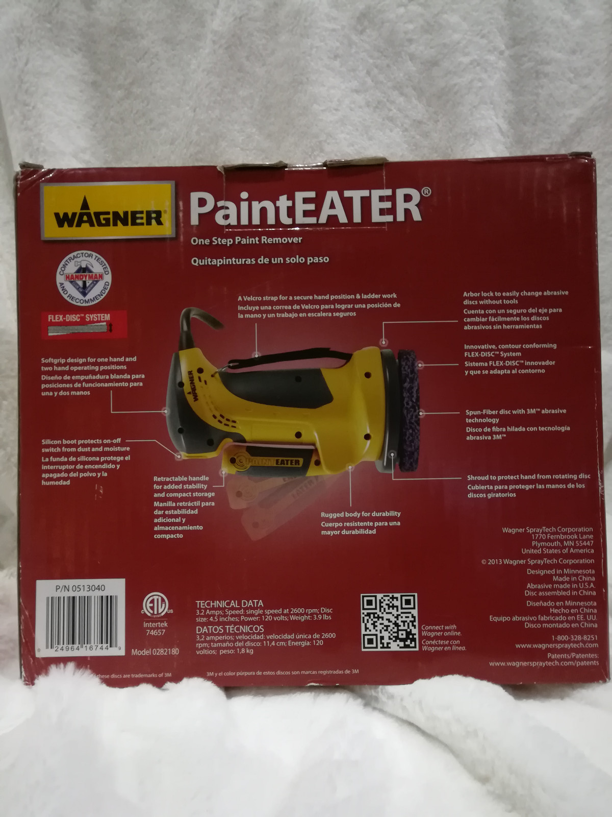 Wagner Paint Eater Remover Orbital 4.5 Inch Disc Sander 0282180 BRAND NEW