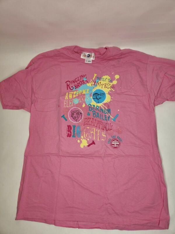 Ringling Bros & Barnum & Bailey Circus Built to Amaze T-shirt L Large Pink