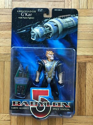 Ambassador G'Kar (Black Suit) Babylon 5 Action Figure with Narn Fighter - Mint