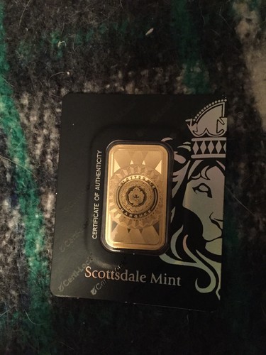 1 oz Gold Bar - Scottsdale Mint Certi-Lock