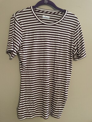 Columbia Essential Elements Short Sleeve Striped Shirt Women s Large NWOT