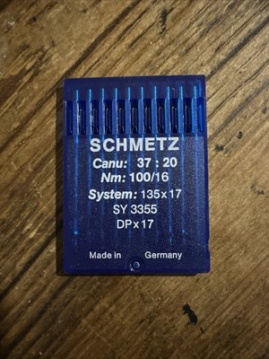 Qty 10 - Schmetz Sewing Machine Needles 135x17 37:20 100/16 SY3355 DPx17